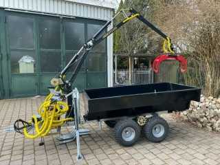 Vývozka - príves na drevo JANSEN HRW-15PRO 1,5T pozinkovaná